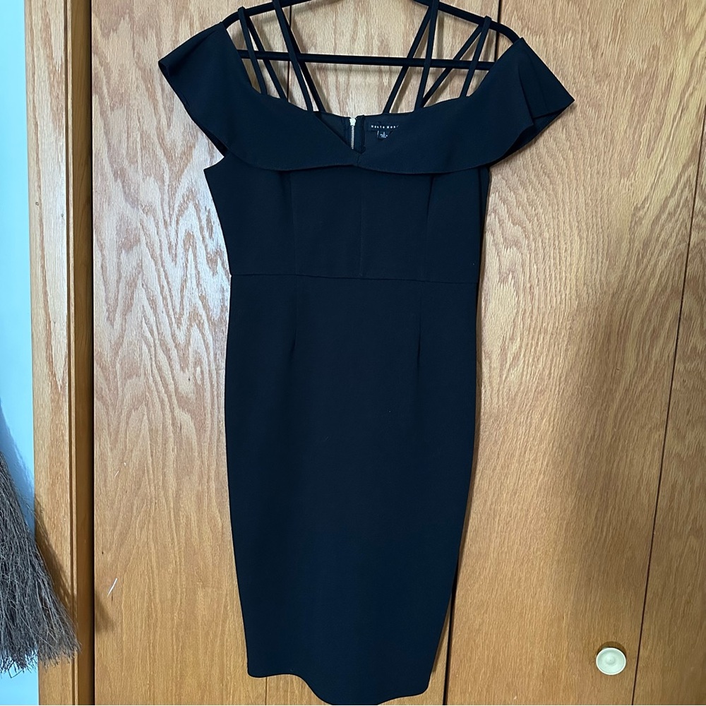 Haute Monde Black Off-Shoulder Dress